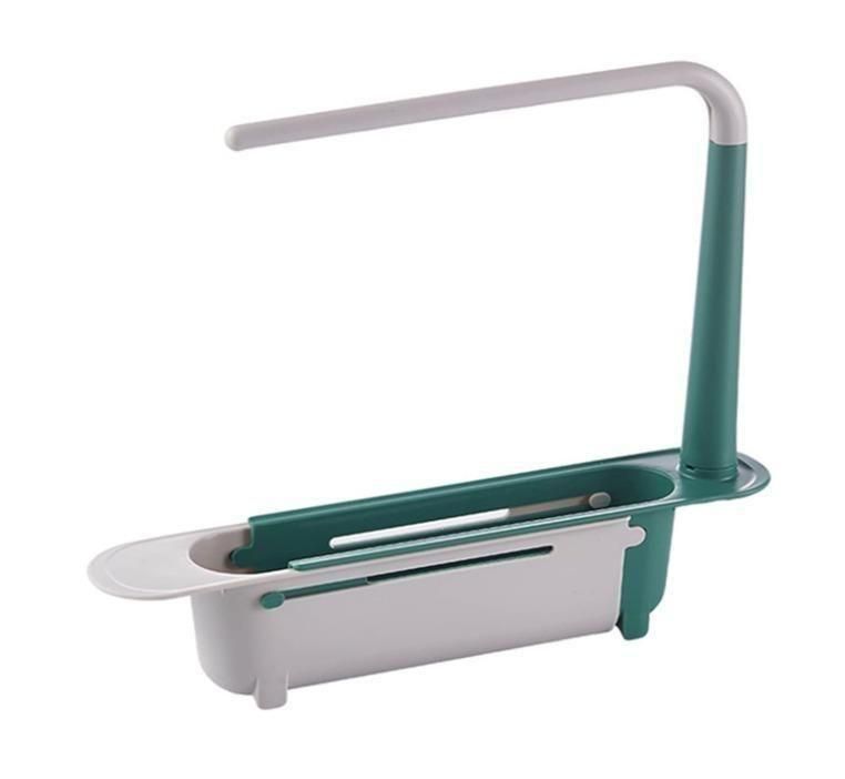 Telescopic 2-in-1 Kitchen Sink Storage Rack Holder